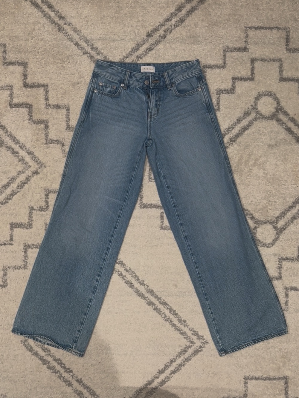 PacSun Women's Casey Low Rise Baggy Jeans Astrid Size 24 Medium Indigo